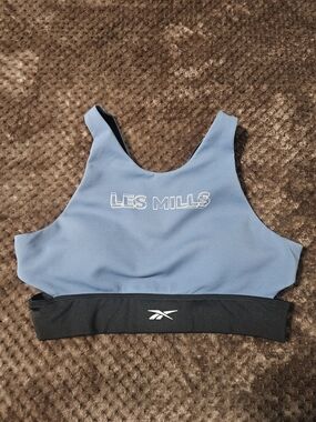 Les Mills Reebok Blue Sports Bra